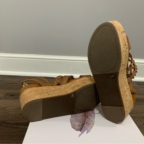 Jessica Simpson Brown Callri Wedge Sandals Size 10 - Picture 12 of 13